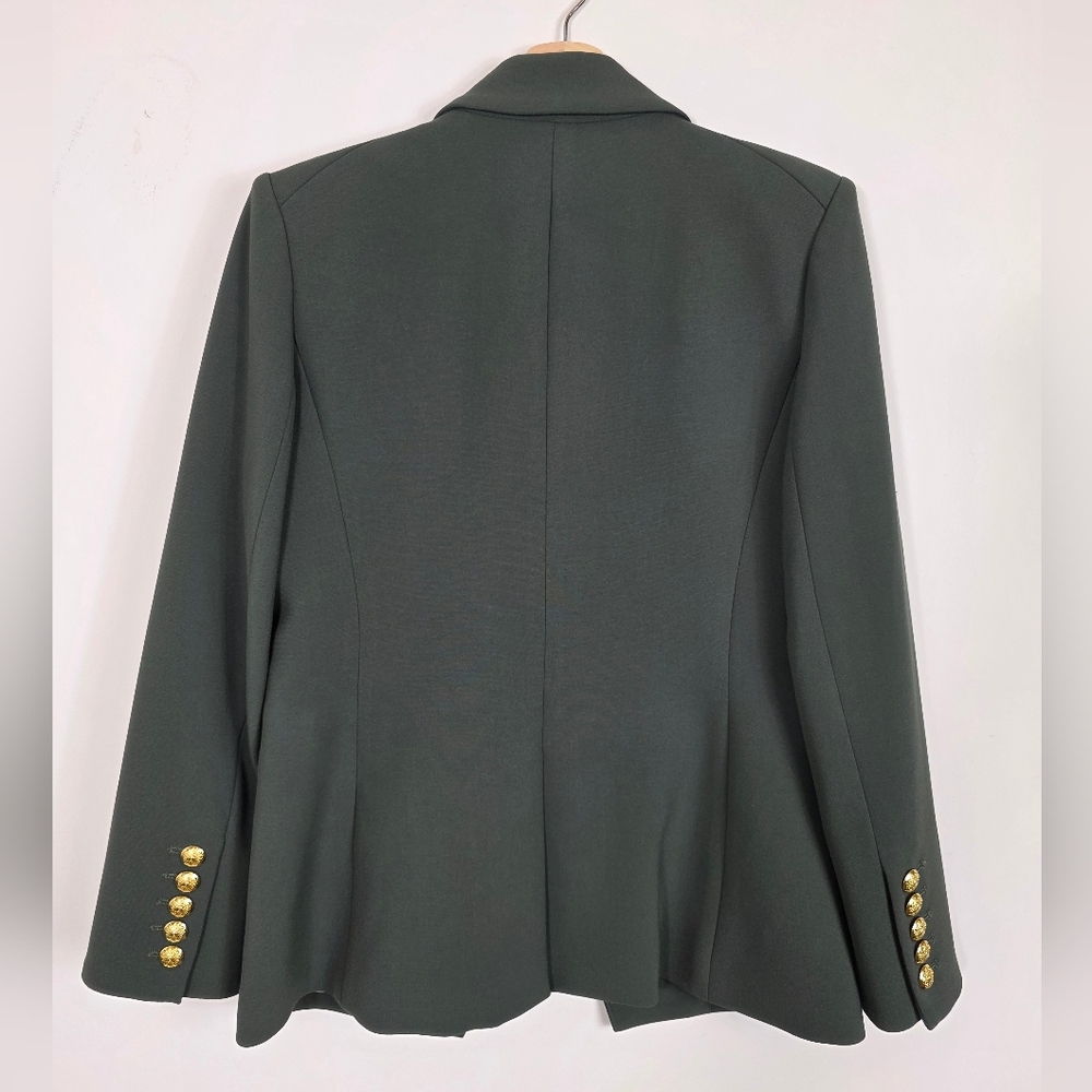 Veronica Beard Olive Miller Dickey Blazer with Gold Buttons Size 8 - Picture 3 of 4